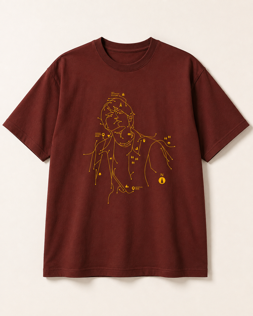FROM THAT TOWN Tシャツ（バーガンディ）フロント｜イメージ画像