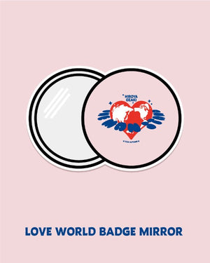OMS22A LOVE WORLD BADGE MIRROR